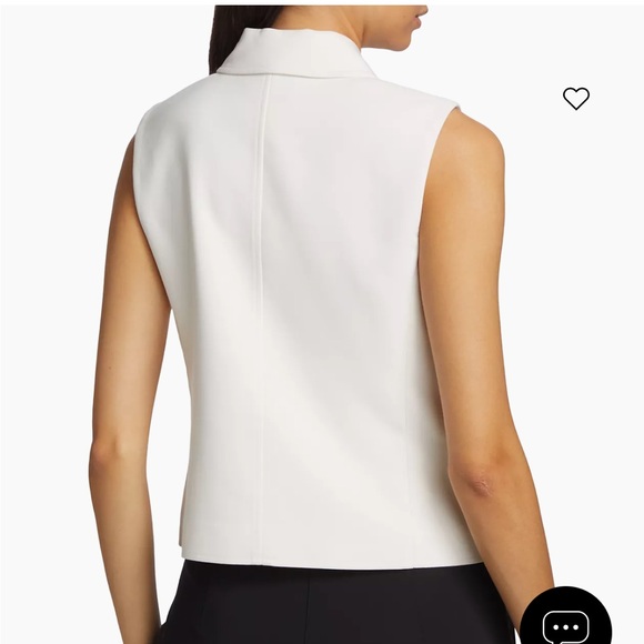 NWOT Theory Tailored Wool-Blend Vest in Ivory, size 0 - Picture 5 of 10